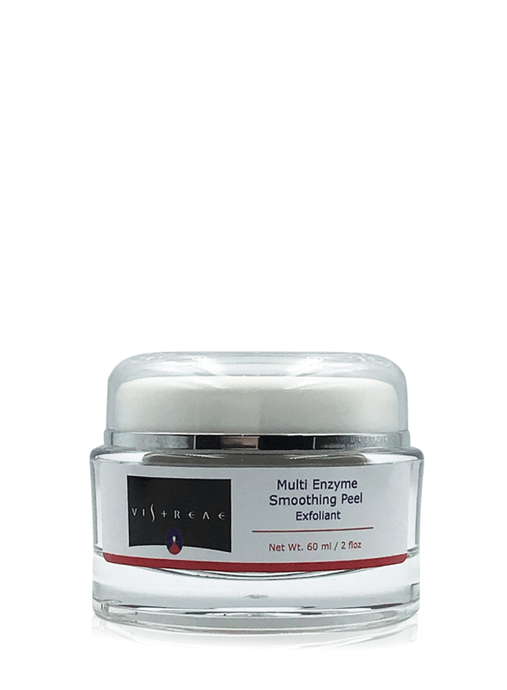 A jar of Refining Facial Peel Exfoliant to soften the surface of the skin.